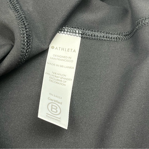 Athleta Lightning Tank Womens Size‎ Small Black Cropped Athletic Top Fitness Gym - Picture 4 of 8